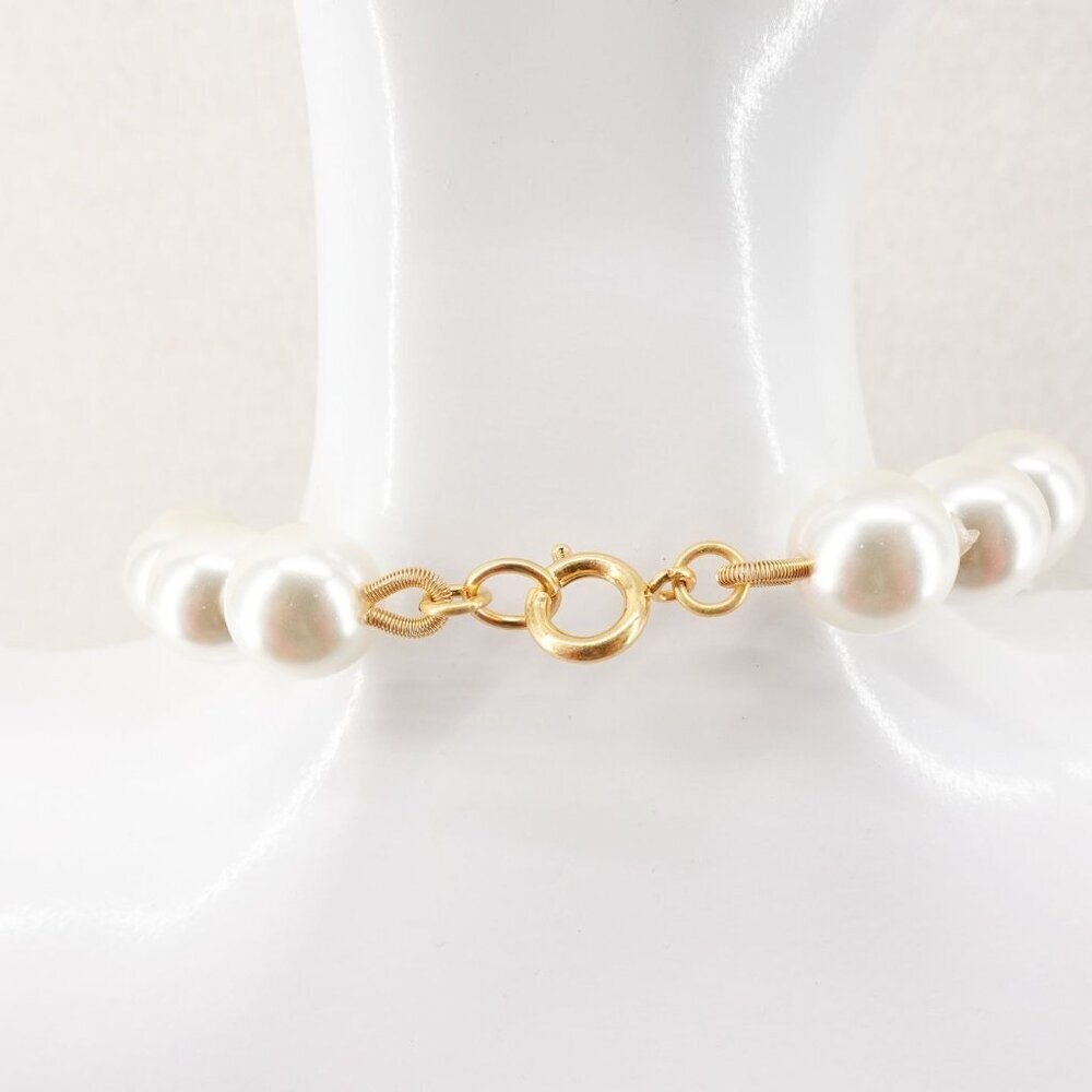 Tory Burch Roxanne Pearl Necklace Gold/ Ivory OS - Picture 7 of 14